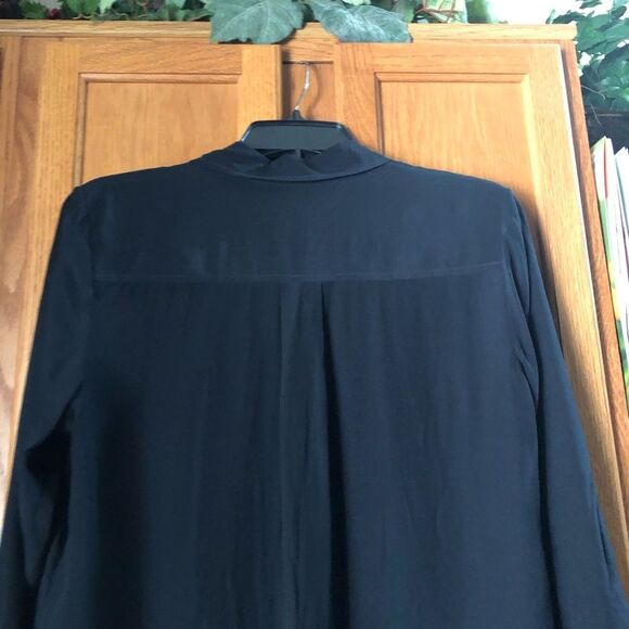 Everlane The Clean Silk Relaxed Button Down Shirt Black - 4 - Picture 10 of 14